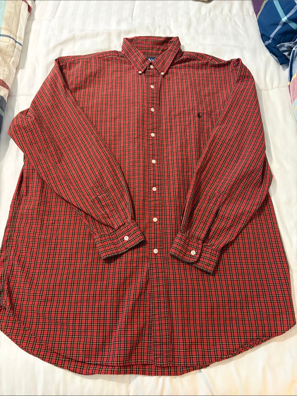 Ralph Lauren Red and black Plaid Button-Down Shirt